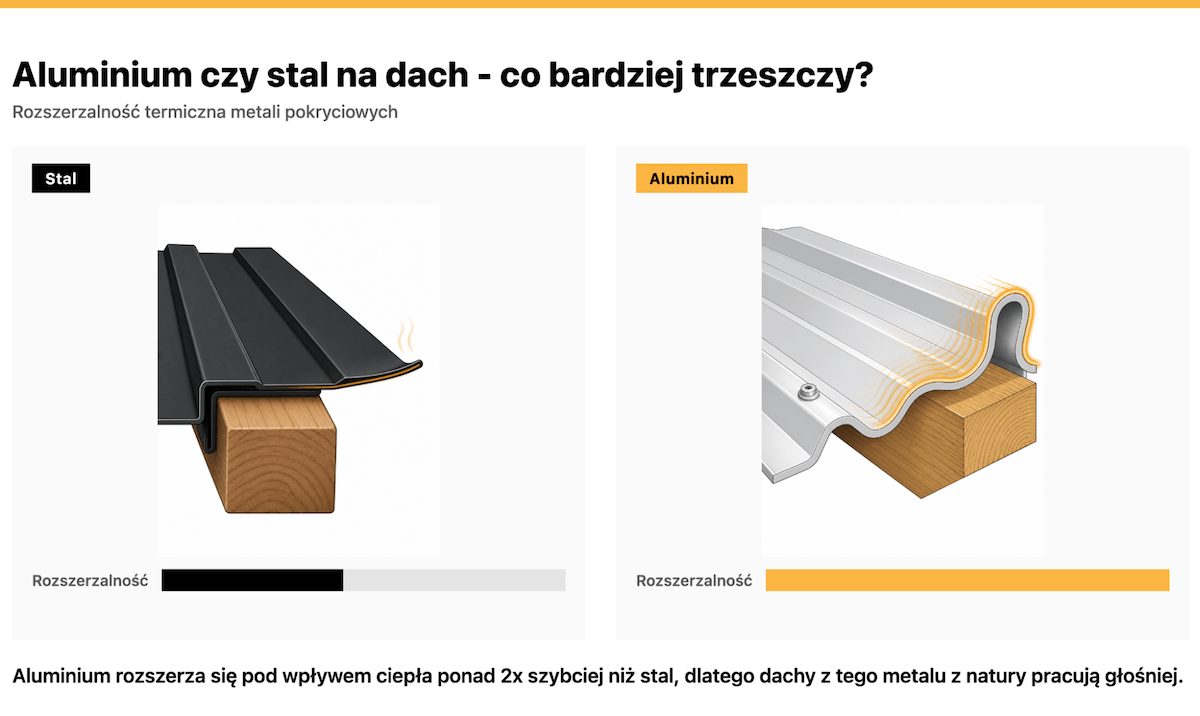 Aluminium czy stal - co wybrać na dach