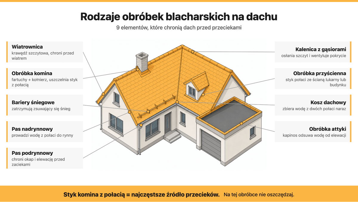 Rodzaje obróbek blacharskich